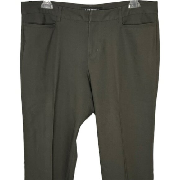Liverpool Harper Bootcut Dress/Career Pants - Peat (Olive) Green - 12/31 - Picture 3 of 11